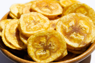 Banana stuffed with tamarind. Fruit snack