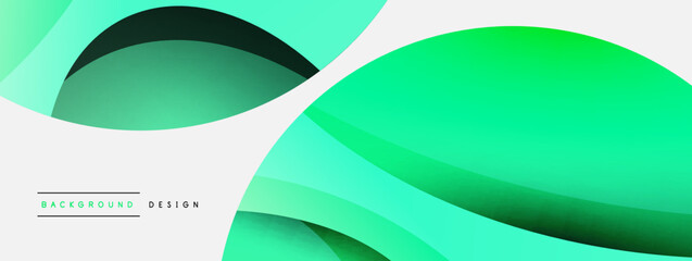 Creative geometric wallpaper. Minimal abstract background. Circle and wave composition vector illustration for wallpaper banner background or landing page