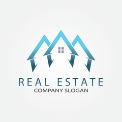 Modern real estate building house logo for construction  property