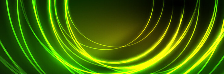 Blue neon glowing lines, magic energy space light concept, abstract background wallpaper design