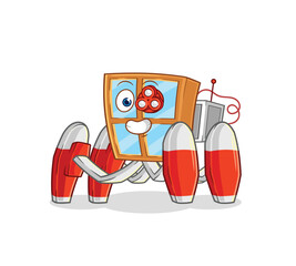 window future robot vector. cartoon character