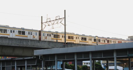 Obraz premium train in the city