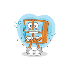 window cold illustration. character vector