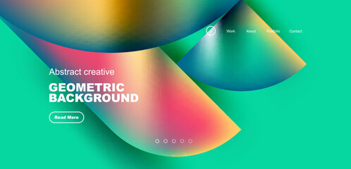 Shiny circles and round elements geometric background. Vector illustration for wallpaper, banner, background, leaflet, catalog, cover, flyer