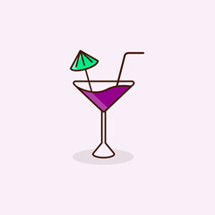 Vector illustration of grape juice which is suitable as a sticker, especially in summer. flat design
