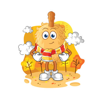 recommend clip art: feather duster in the autumn. cartoon mascot vector