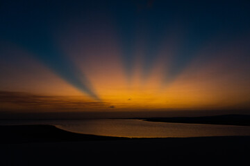 Sunshine of a sunset in Len&ccedil;ois Maranhenses, Brazil 