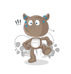 tapir running illustration. character vector