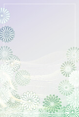 喪中　和柄　菊　背景