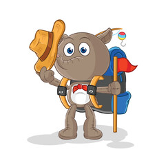 Fototapeta premium tapir scout vector. cartoon character