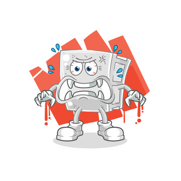 recommend clip art: concrete brick monster vector. cartoon character