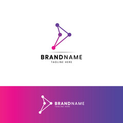 Modern Stylish Logo With Letter D. Business Technology Vector Logotype Design Template. Creative Concept Icon. Corporate Company Identity.
