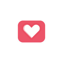 Notifications icon, heart shape

