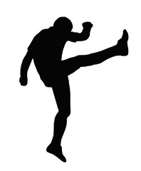 Sport Silhouette - Rugby Football Up and Under Kicker