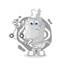 exhaust hypnotizing cartoon. cartoon mascot vector