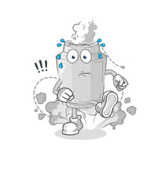 exhaust running illustration. character vector