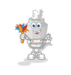 Fototapeta premium exhaust maid mascot. cartoon vector