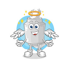 exhaust angel with wings vector. cartoon character