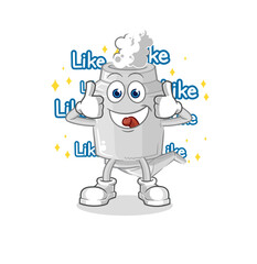 exhaust give lots of likes. cartoon vector