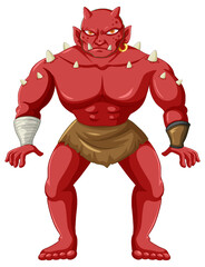 Orc cartoon character isolated