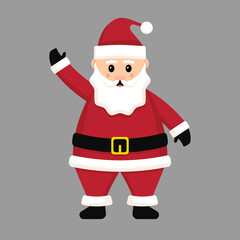 santa claus waving christmas illustration