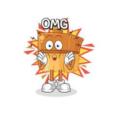 paintbrush Oh my God vector. cartoon character