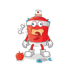 chili spray burp mascot. cartoon vector