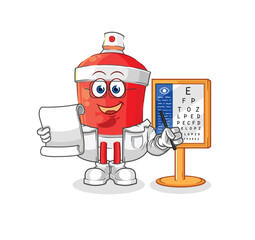 chili spray oculist cartoon. cartoon mascot vector