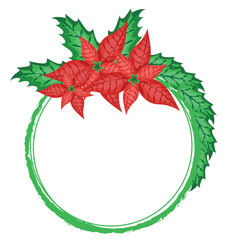 Fototapeta premium christmas mistletoe wreath