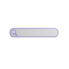 Message bar for searching various information. 3d illustration