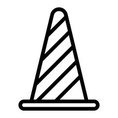 Icon Traffic Cone With Style Outline