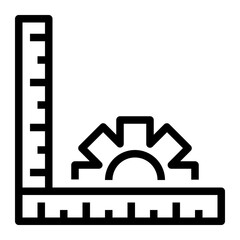 Icon Protractor Setting With Style Outline