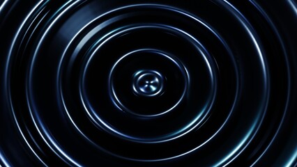 Obraz premium Abstract water circle wave texture background. wavy and round forms liquid surface, 3D Illustration