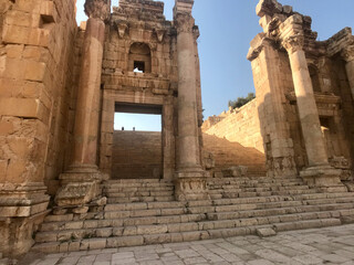 Jerash, Jordan, November 2019 - A large stone building