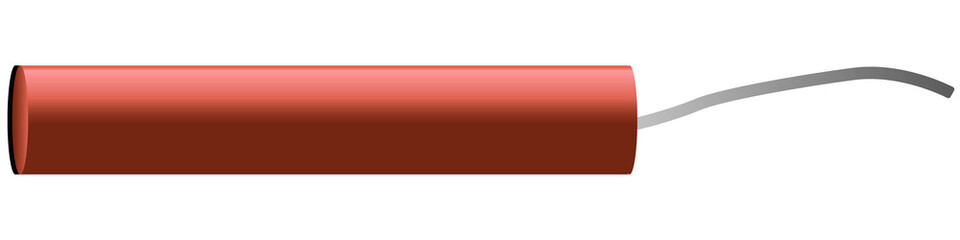 red firecracker with fuse