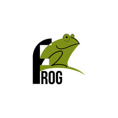 Cute frog icon character mascot logo vector illustration.