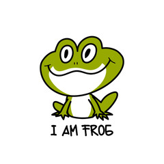 Cute frog icon character mascot logo vector illustration.