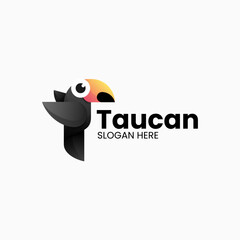 Vector Logo Illustration Toucan Gradient Colorful Style