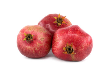 Pomegranate (Punica granatum) isolated on white