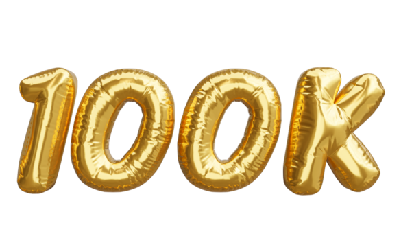 golden balloons text 100k.