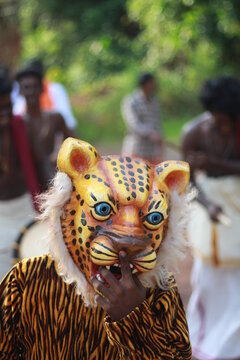 carnival mask on the beach