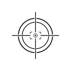 Sniper sight symbol Crosshair target logo vector