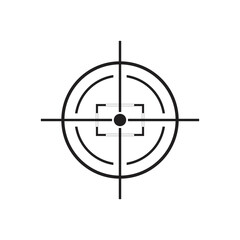 Sniper sight symbol Crosshair target logo vector