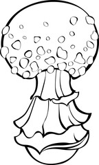 Outline fly agaric