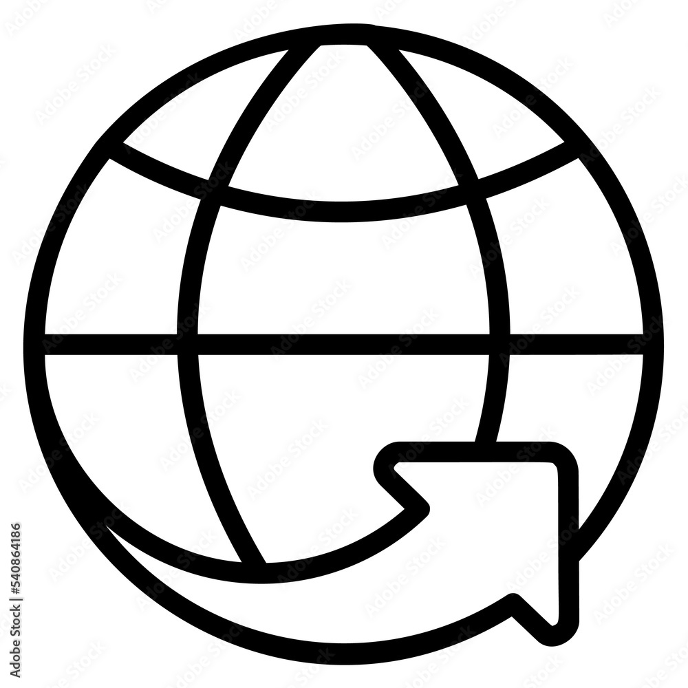 Wall mural globe,network,delivery,international,logistics icon