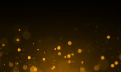 Bokeh lights on black background