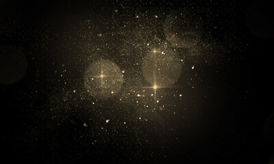 Bokeh lights on black background