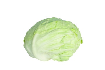 Fototapeta premium Fresh whole cabbage isolated on white background included clipping path.