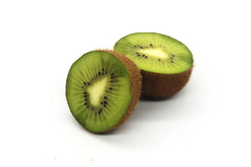 Obraz na płótnie Canvas Photo material of fresh fruit kiwi on white background
