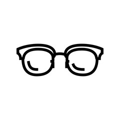 Fototapeta premium hipster glasses optical line icon vector. hipster glasses optical sign. isolated contour symbol black illustration